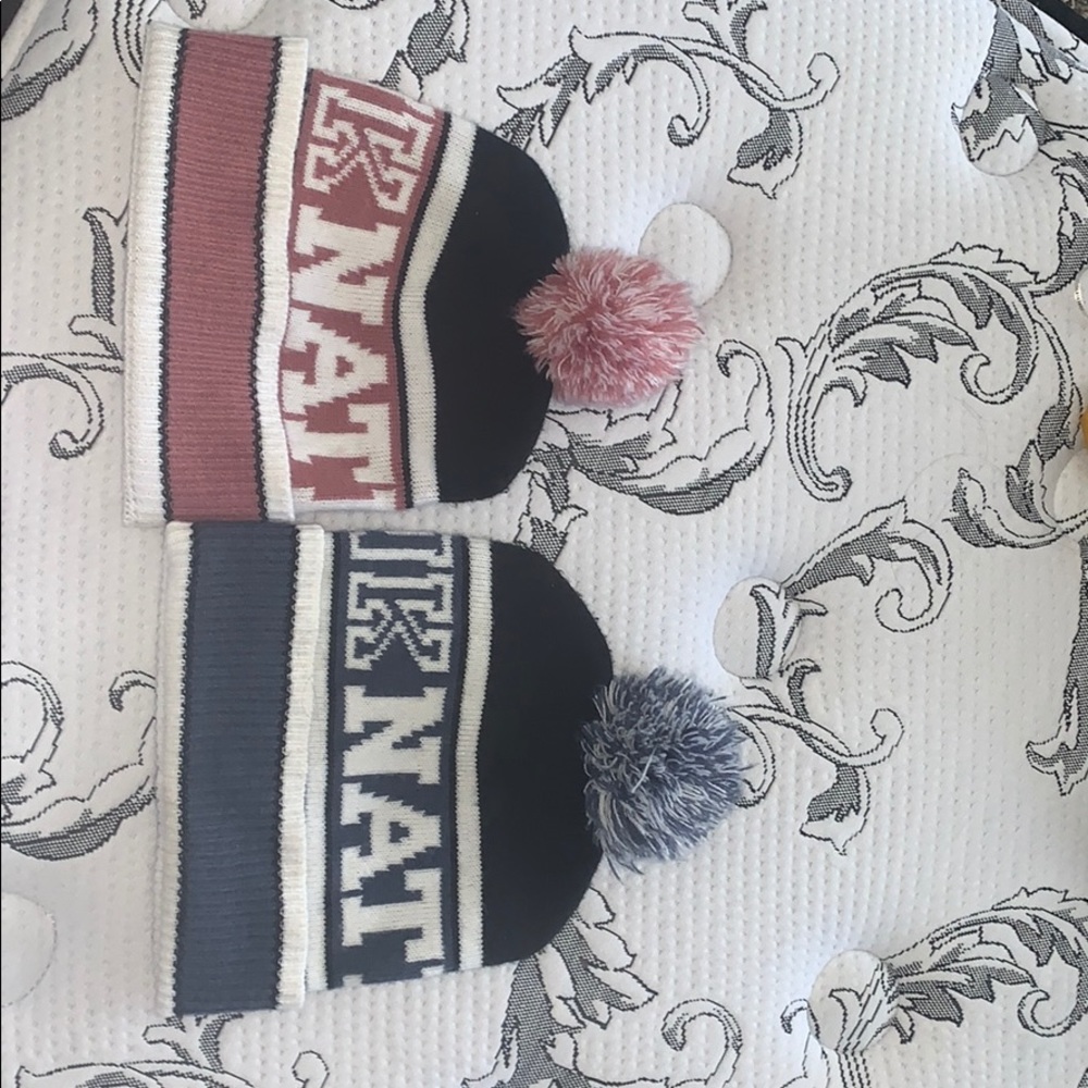 TWO beanies from PINK VS